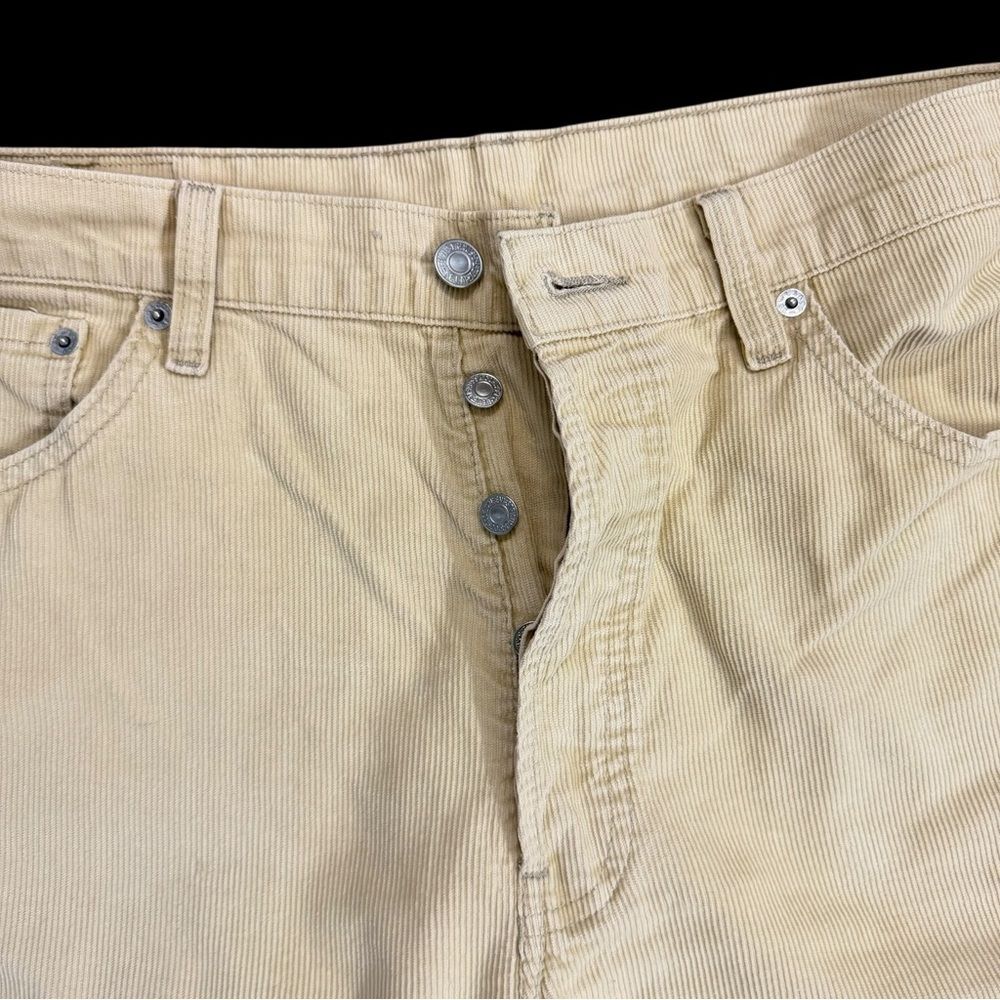 Levi's VTG 551 Corduroy Pants Men's W36 L32 Beige Tan Straight Relaxed Fit 90s - Picture 5 of 8